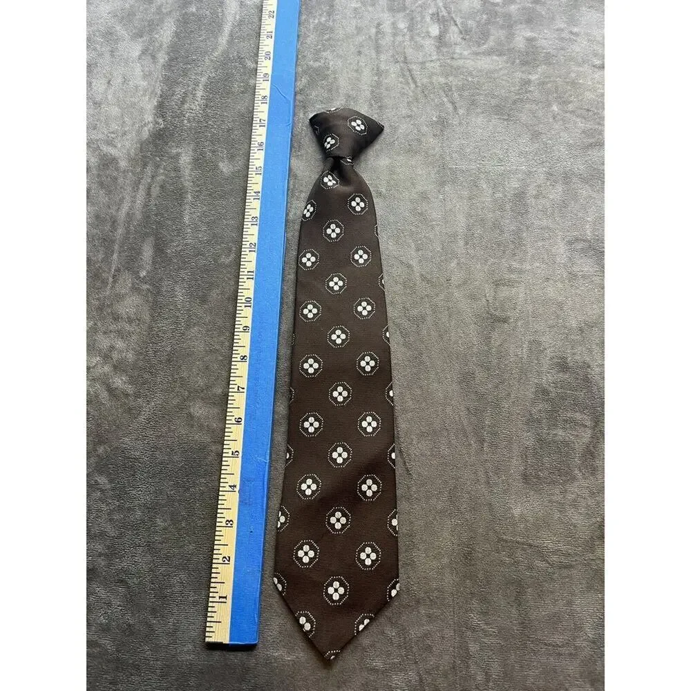 Vtg 60s 70s Mens Snapper Clip On Necktie Tie 17.5